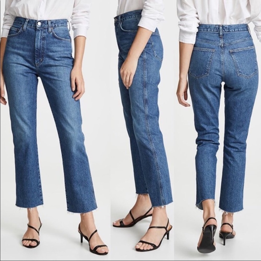 NWT AGOLDE Pinch Waist High Rise Kick in Symbol 24